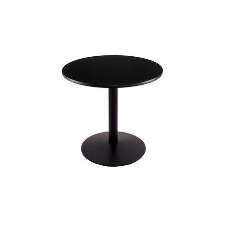 Holland Bar Stool Co 30" 214 Black Table, 24" dia. Top 214-2230BW24R
